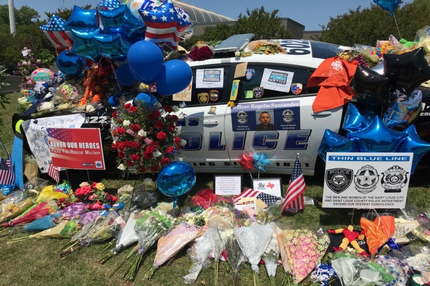 Memorial, Officer Santanders car.